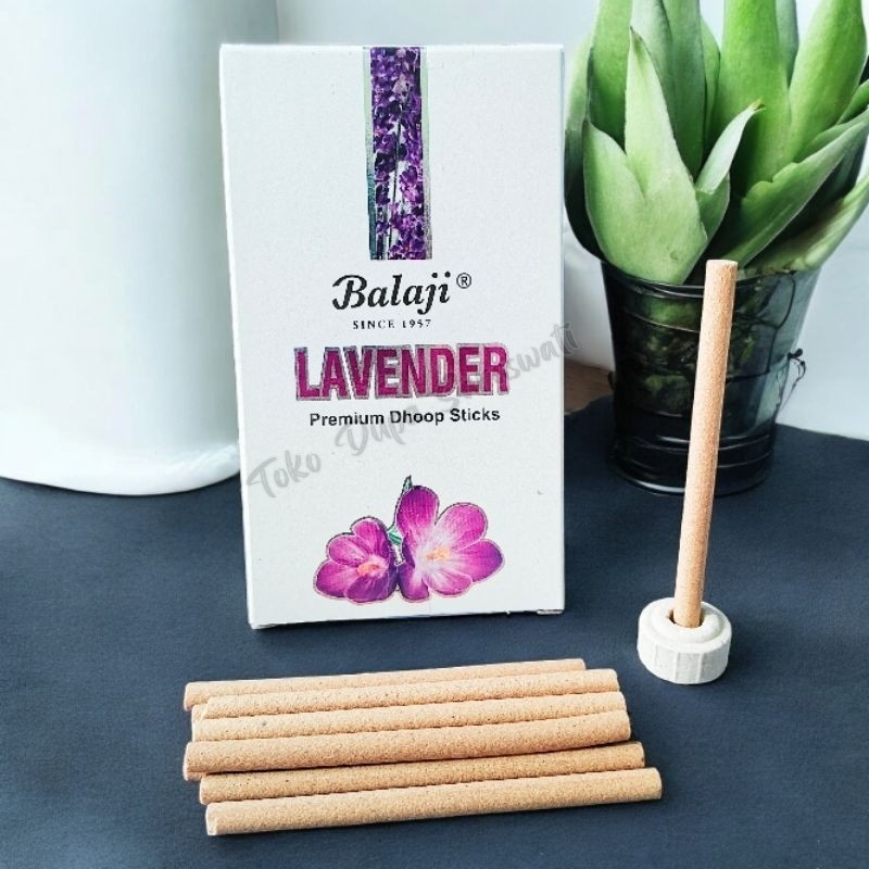 Hio Dupa Wangi Aromaterapi Dhoop Lavender Mini Premium Balaji isi 10 Dhoop Tanpa Stik Bambu