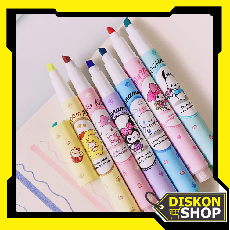 

Diskon Shop - S6347 Set Highlighter Warna Warni / Highlighter Pen Warna Pastel / 6 PCS Stabilo Motif Karakter