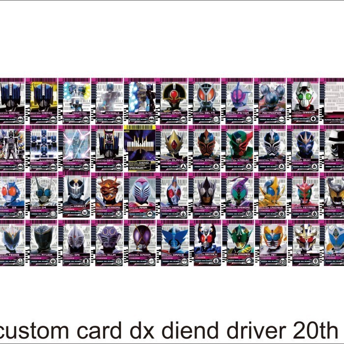 custom card dx diend driver 20th kamen rider decade