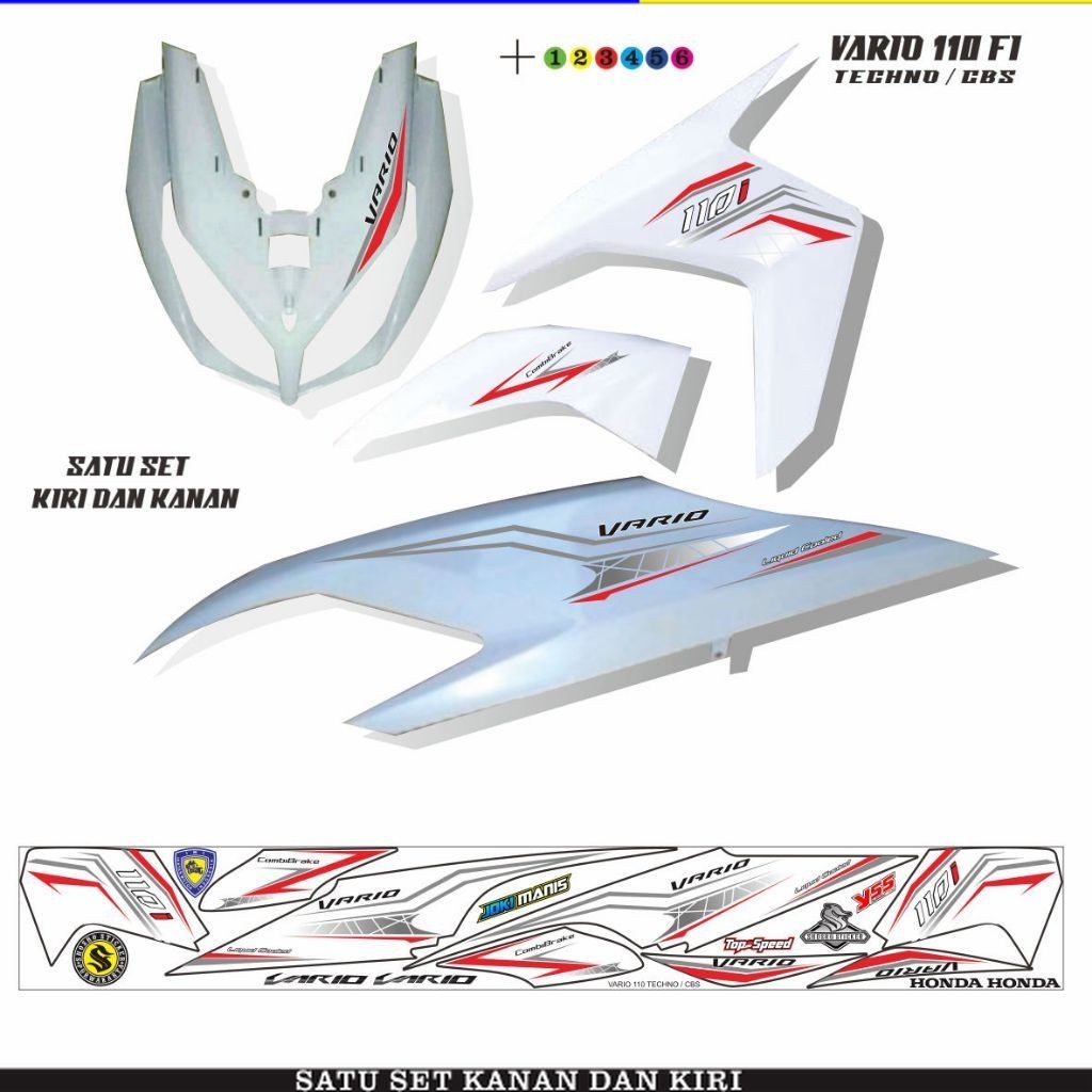 STIKER VARIASI MOTOR STRIPING MOTOR VARIO 110 TECHNO STIKER VARIO TECHNO CBS 110 VARIASI