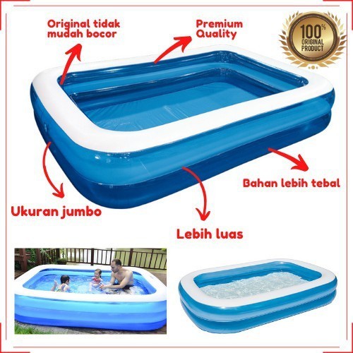 KOLAM RENANG ANAK/KOLAM MANDI BAYI KOTAK 3 SUSUN