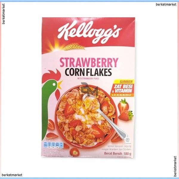 

Kelloggs Kellogg's Fruit Strawberry Corn Flakes Cereal Box 180gr 200 300 gr 1 Kg Star Sereal Ring Buah Sarapan Sehat Jagung Gandum Mix Kiloan Dus Renceng