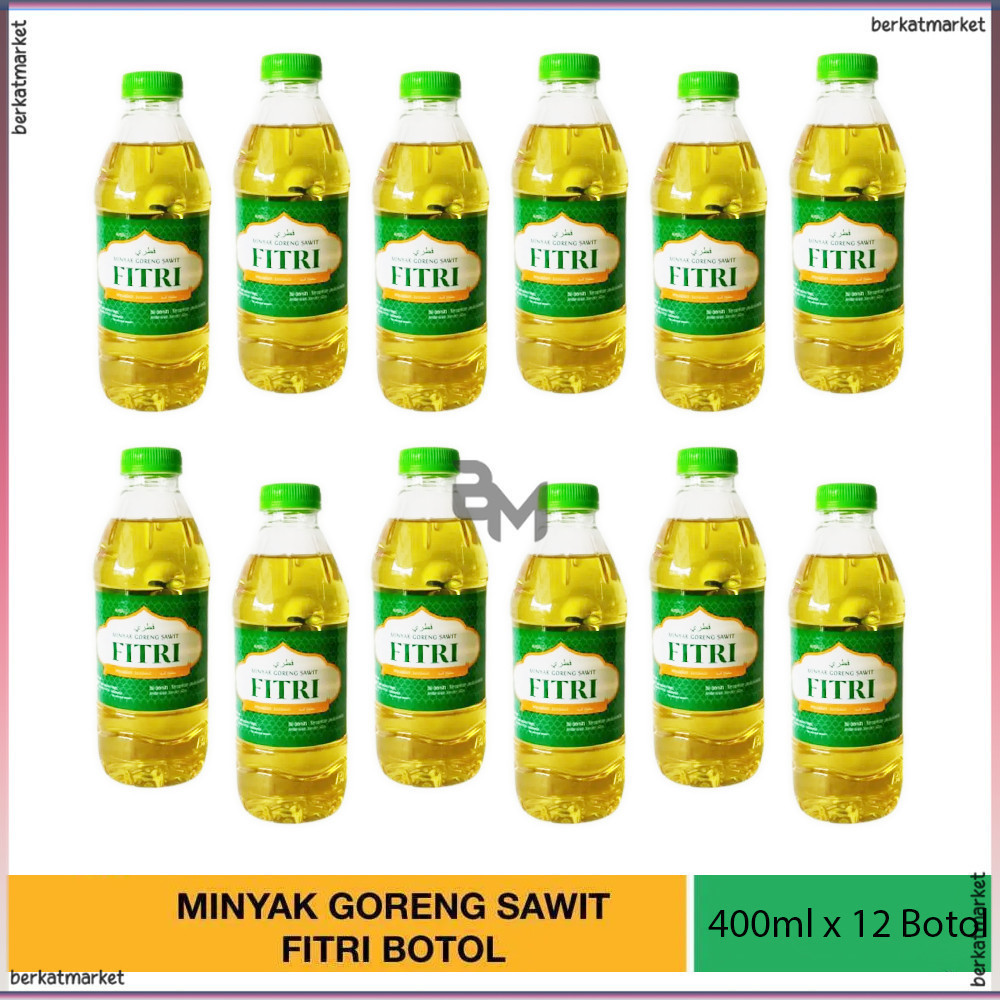 Minyak Goreng Gorengan Fitri 400ml 12 Pcs Botol 1Pack Kelapa Sawit Murni Palm Cooking Coconut Oil  1