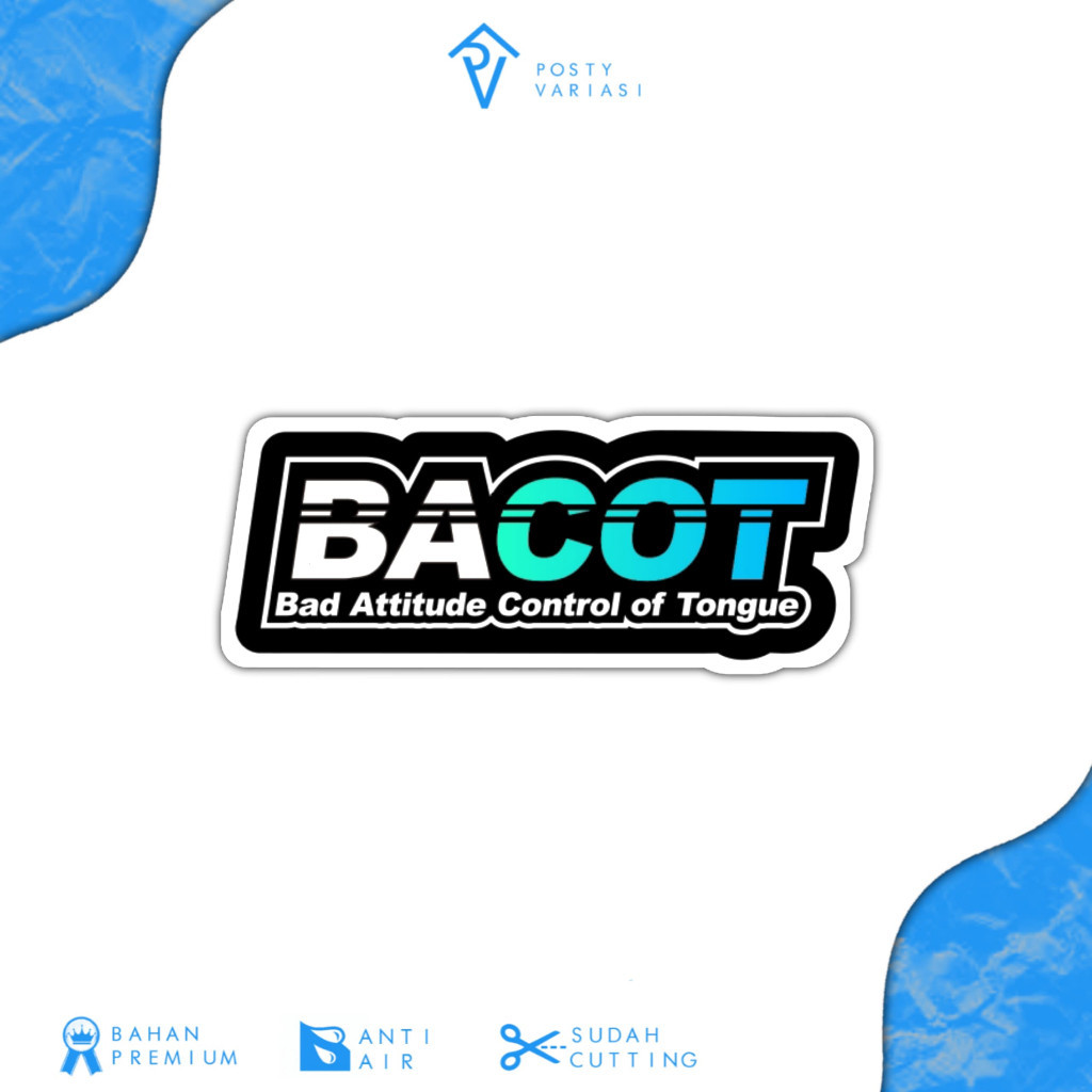Stiker BACOT Stiker Motor Sticker Racing Print Waterproof Satuan