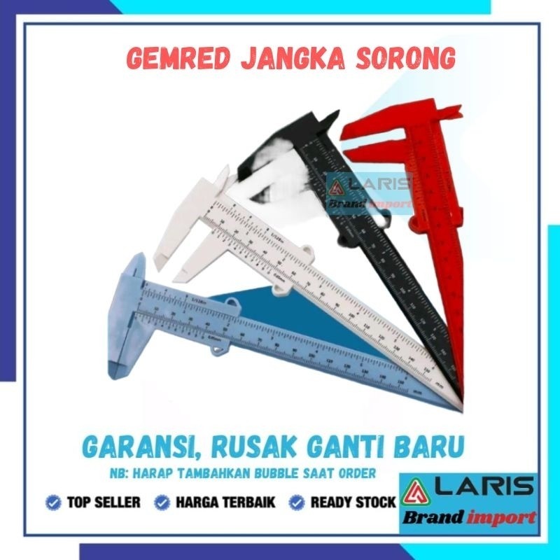 

MBOISGET - GemRed Jangka Sorong Plastik Vernier Caliper Gauge Micrometer 150mm - QST-600 - Blue