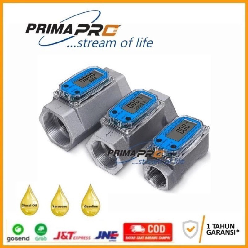 Flow meter turbine Digital 1" Flow meter DIGITAL Air/minyak/solar 1"