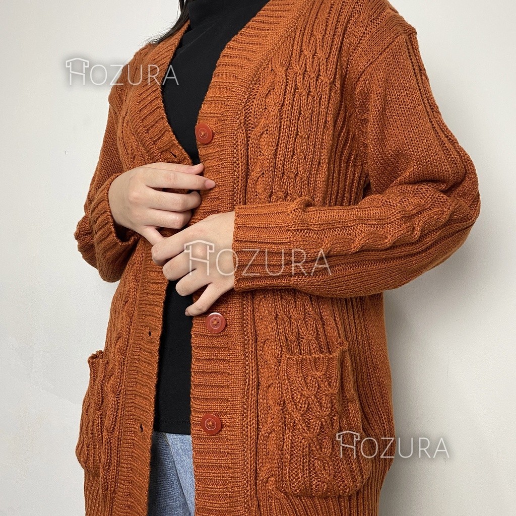 ATASAN WANITA TERBARU JAKET BAJU KONDANGAN / Hozura - Cardigan Sweater Rajut Wanita Lanna (Batta) - 