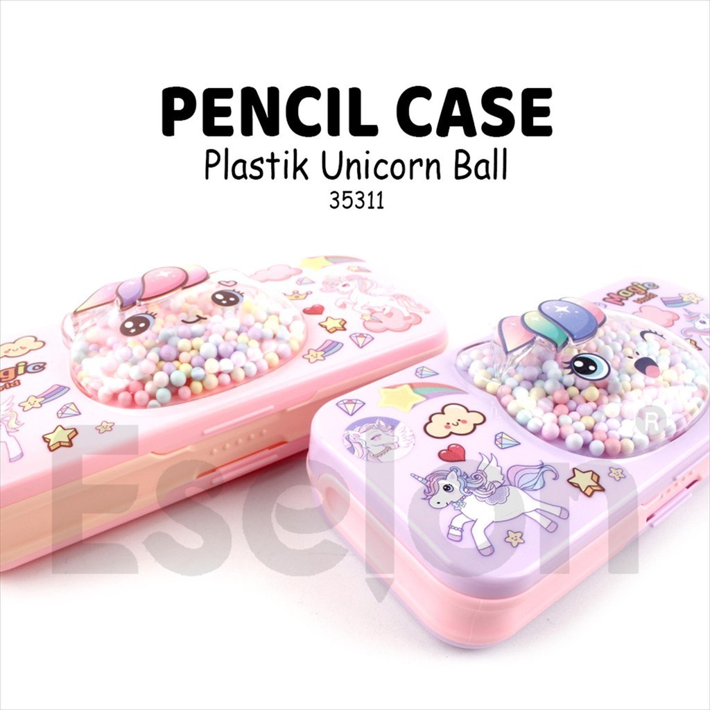 

[ES.JKT] Kotak Pensil XIAOLINGJING Plas tik UNICORN BALL 35311