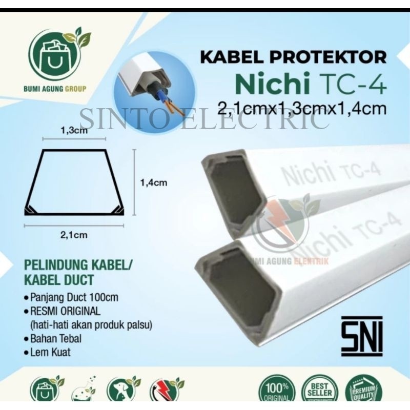NICHI Pelindung Kabel TC 4 Kabel Duct TC 4 1 m