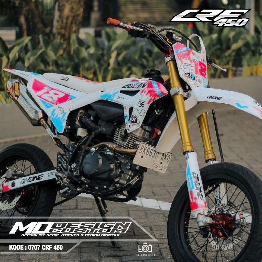 0707 (COD) Sticker Decal CRF 450 FullBody Bebas Request Terbaru - Sticker Premium CRF Terbaru - Stic