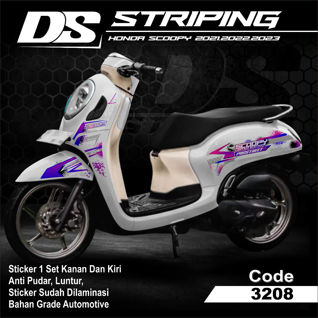 STIKER STRIPING LIST SCOOPY 2021,2022,2023 / STRIPING VARIASI SCOOPY MOTIF TERBARU