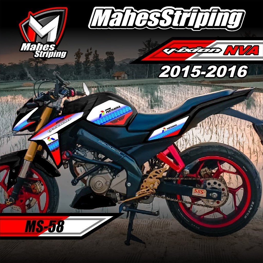 Sticker Striping Lis Variasi Vixion 2015 2016 New Advance NVA Mandalika SAG Pertamina
