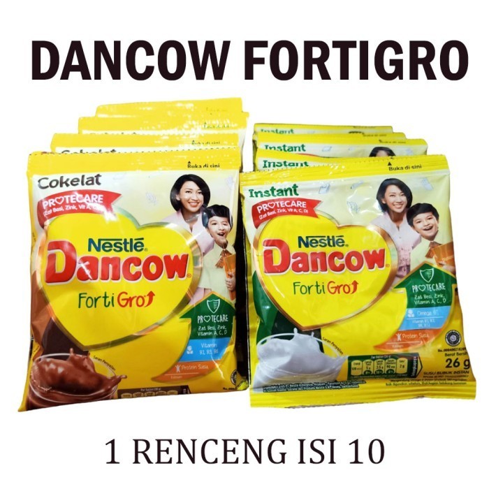

SUSU DANCOW FORTIGRO 1RENCENG ISI 10 SACHET - Coklat AYUSHOP57