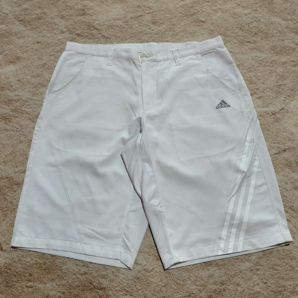 celana pendek ADIDAS putih tulang celana track olah raga pendek pria size 33