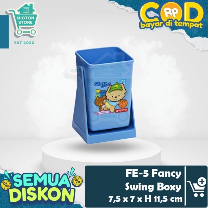 

BIGTON Lion Star FE-5 Fancy Swing Boxy Tempat Pensil Pulpen Pen Spidol Staples ATK Sampah Mini Boxy LS LionStar Plastik Berkualitas Murah Tahan Lama Anti Pecah Kontainer Toples Penyimpanan Dapur Rumah Wadah Tempat Kotak Botol Keranjang Peralatan Makan