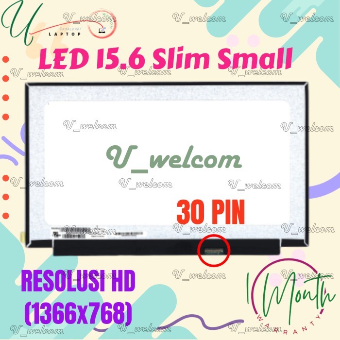 LCD LED Laptop 15.6 Slim 30 Pin Small Resolusi HD