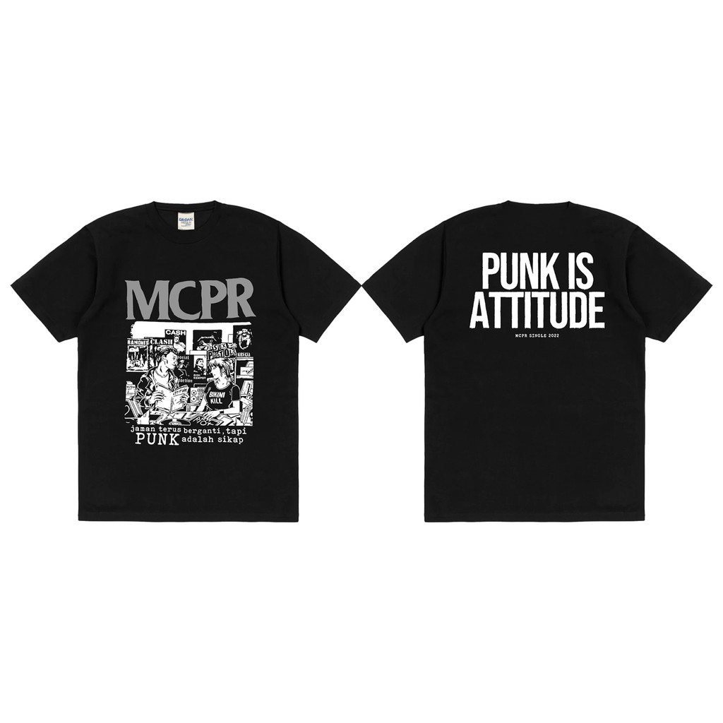 V-ChangeRockermusic T-shirt Band MCPR - Punk Is AttitudeKaos katun  kaos santai pria gaya street roc