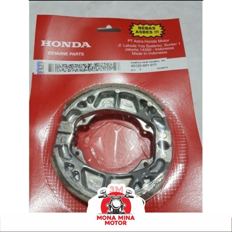 _Kampas Kanvas Rem Tromol Belakang Honda Grand Supra X Revo Blade Kualitas Ori