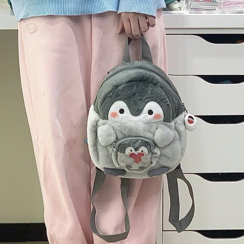 Penguin Cartoon Goth Harajuku Backpack Female Cute Jk Girl Ita Bag Doll Bag Pain Bag Action Figure P