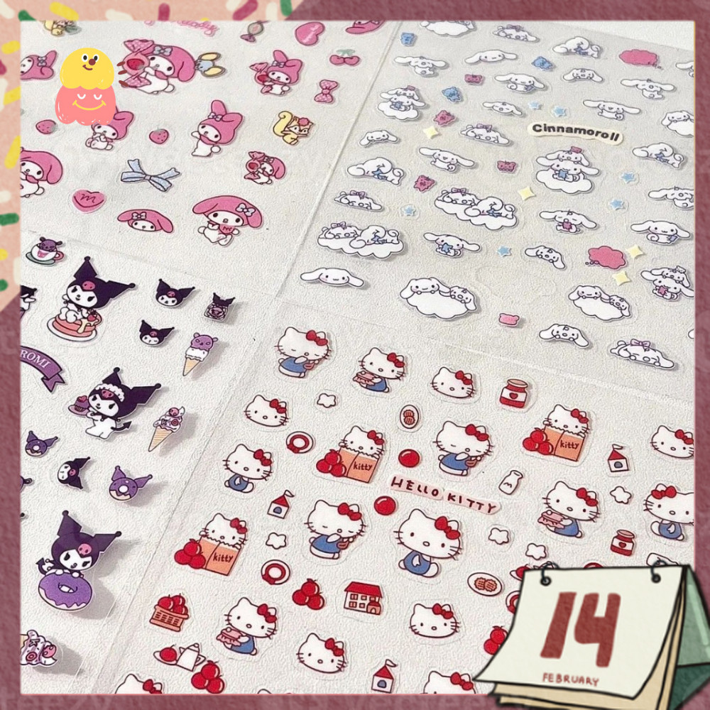 

Sanrio/Culomi Stiker Transparan DIY Stiker Buku Panduan Dekorasi Stiker Kartun
