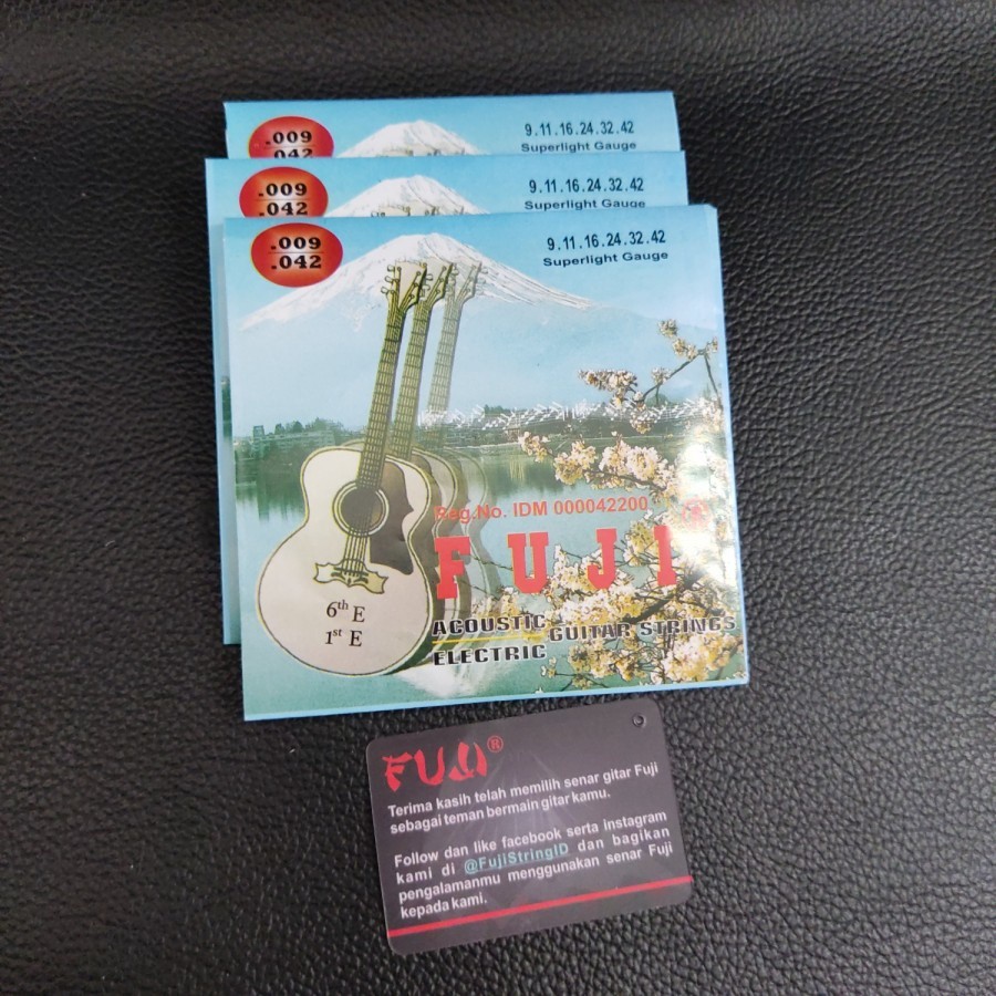 Senar Gitar Akustik Elektrik FUJI ORIGINAL 1 set 6 Senar