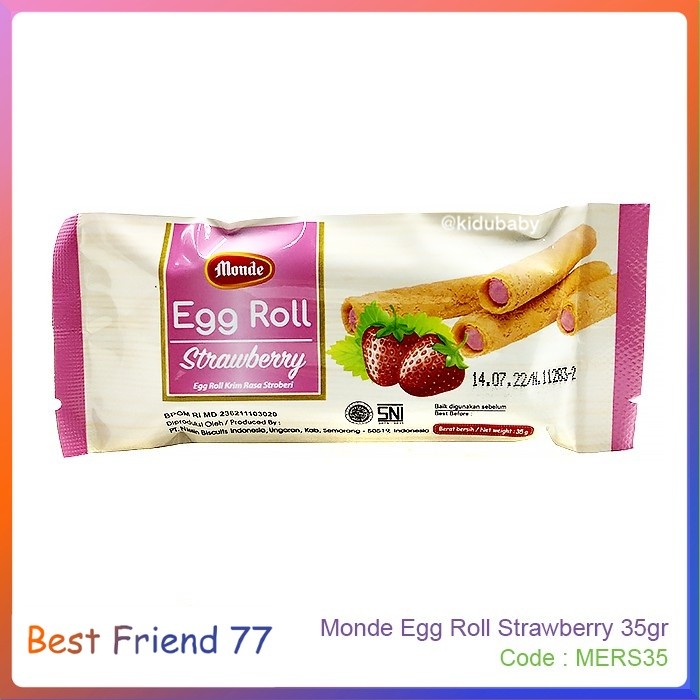 

PROMO MERIAHH !!! TERMURAH !! Monde Egg Roll 35gr Biskuit Cemilan Sehat Ibu & Anak