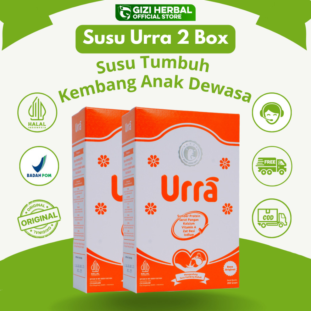 

Susu Urra 2 Box Susu Kambing Saanen Eropa Premium 100% Original