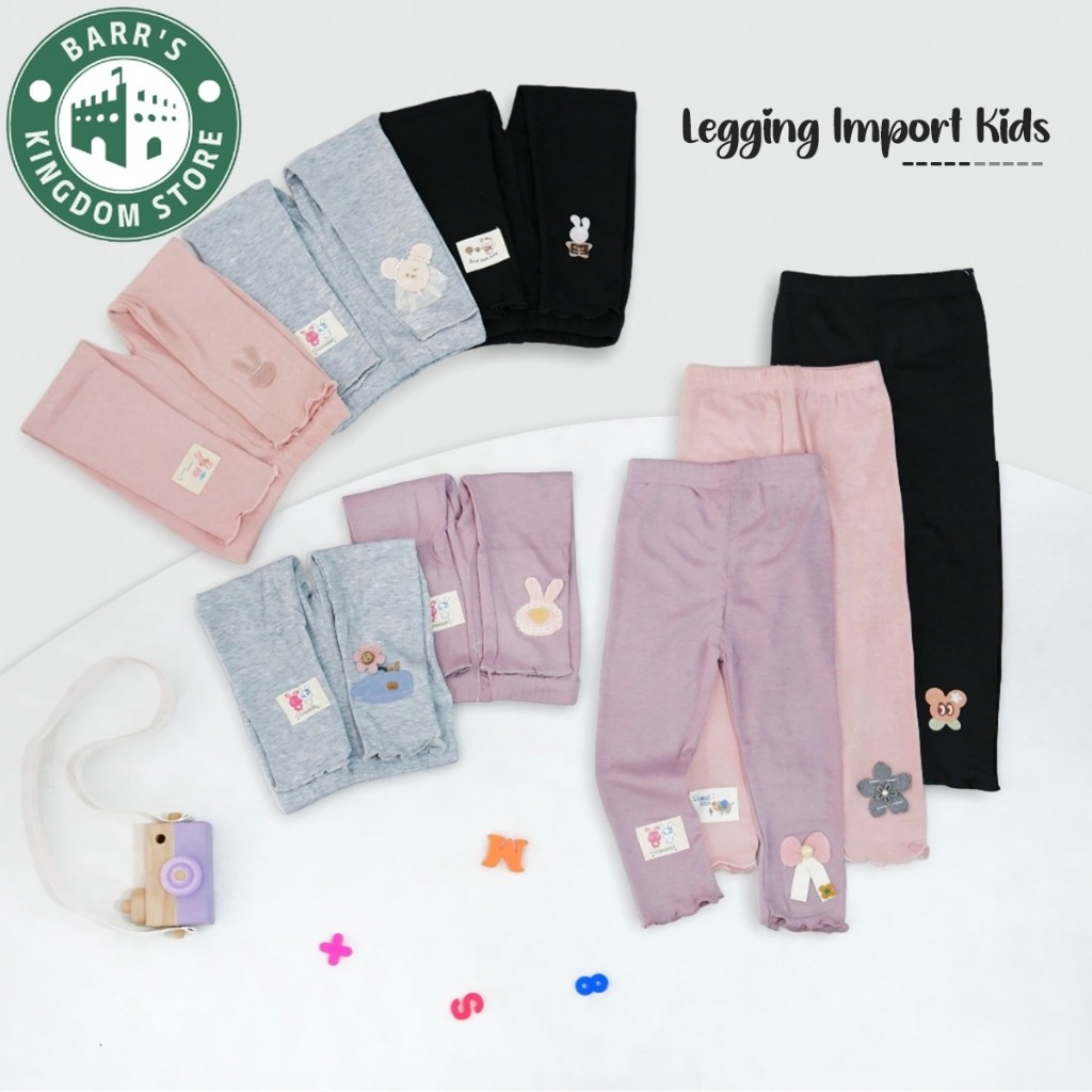 Celana Legging Import Anak Perempuan Polos Bayi 3 -12 Bulan Balita 1 2 3 4 Tahun Pilihan Terbaik