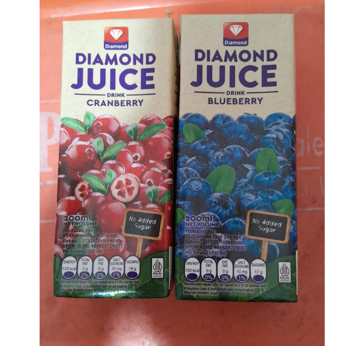 

Diamond Juice Cranberry dan Blueberry 200 mL