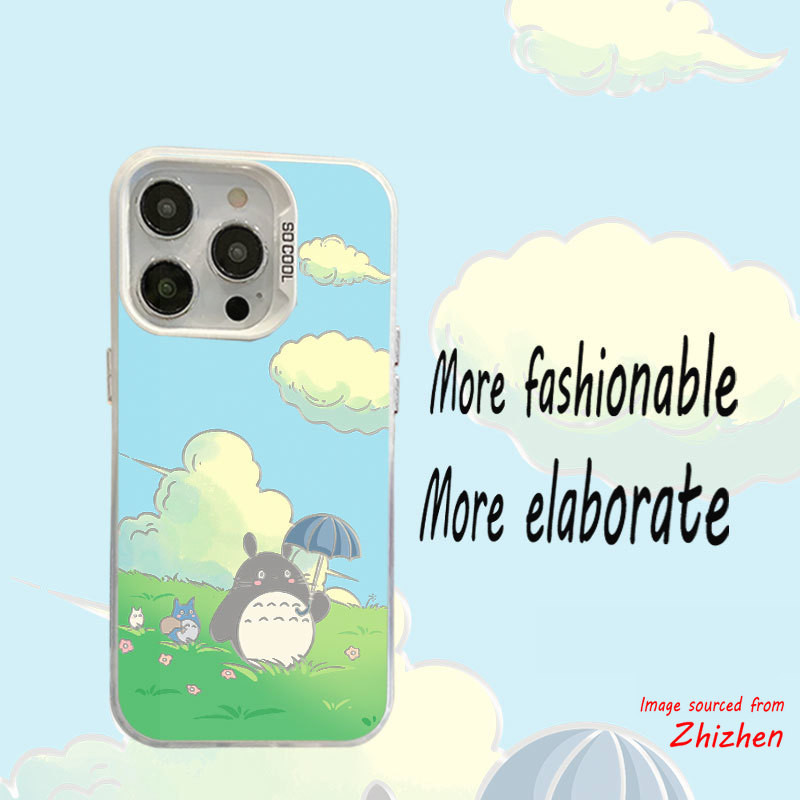 Tekstur cermin Totoro lucu applicable to Redmi  A1 8 9 9A  10 10C 12 12C NOTE 8 NOTE 8 PRO NOTE 9 NO