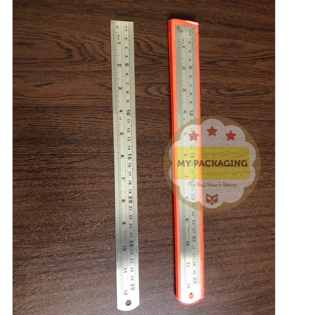 

Penggaris besi / Mistar Besi 30 cm (12 buah) - [ COD ]