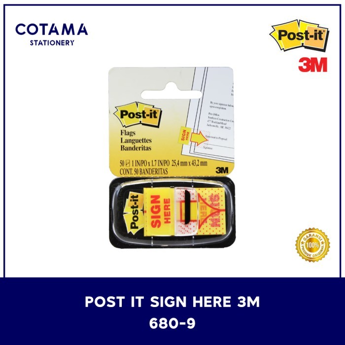 

Post It Sign Here 3M 680-9 Original