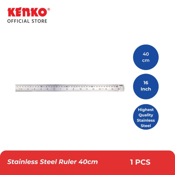 

Kenko Stainless Steel Ruler Penggaris Besi Merauke Online