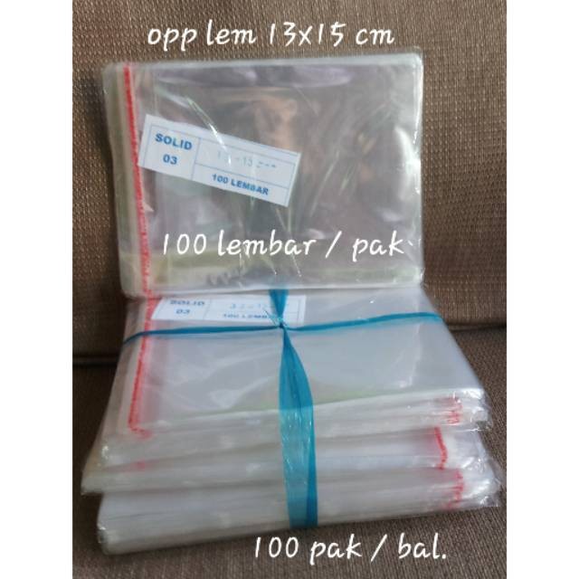 

PLASTIK LEM 13x15❤️ opp berkualitas dan harga special dan bisa grosir