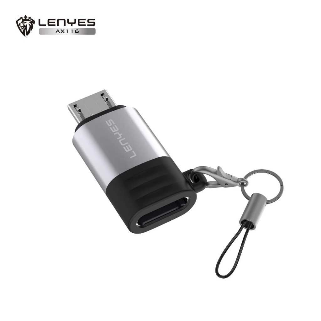 LENYES AX116 Converter Adapter Type C To Micro Sync Data Transmission Plug & Play