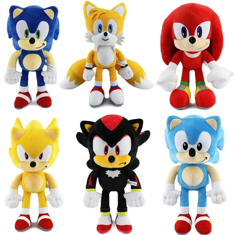 

30cm Sonic peluches toy cartoon hedgehog Amy Rose knuckle tail soft stuffed doll child birthday Sonic lovely toys