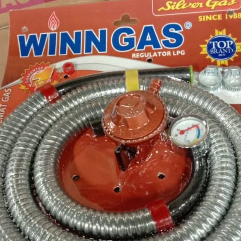 Selang Paket Regulator set Winn Gas Silver