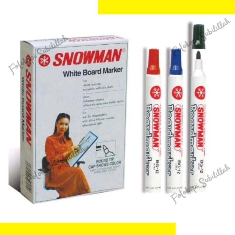 

Spidol Snowman Whiteboard BG-12 / Spidol Whiteboard Snowman BG 12 / Spidol Snowman Whiteboard Marker BG-12 / Spidol Papan Tulus Snowman