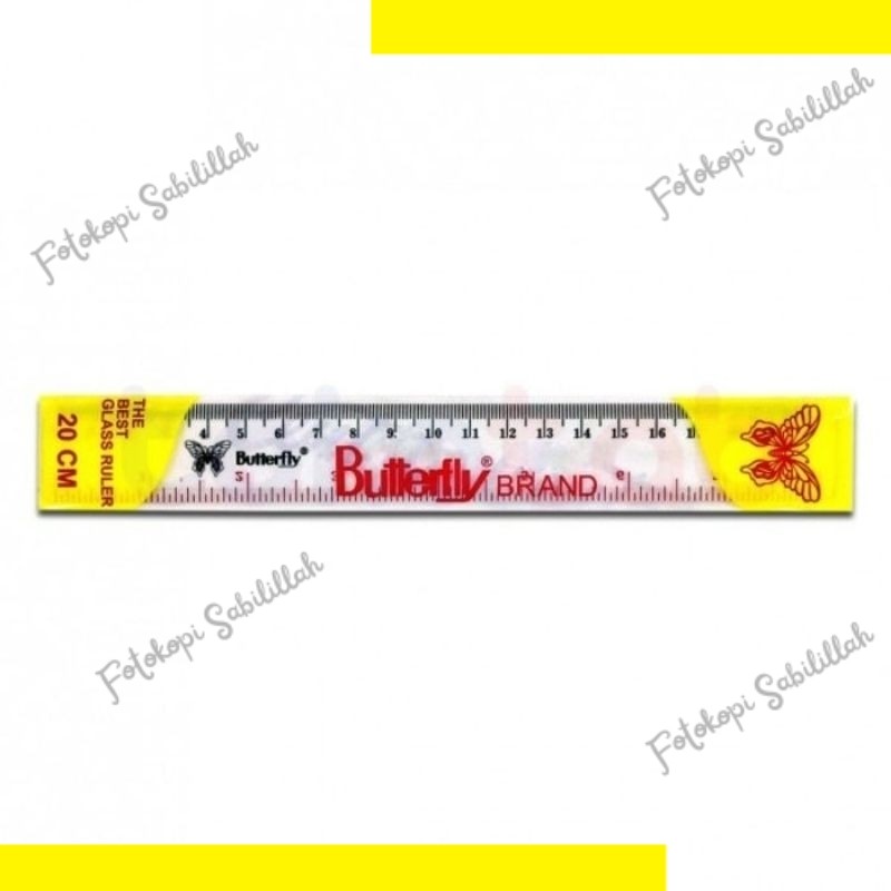 

Penggaris Plastik Butterfly 20cm / Penggaris Butterfly 20cm /Garisan Butterfly 20cm / Penggaris 20cm Buttrrfly