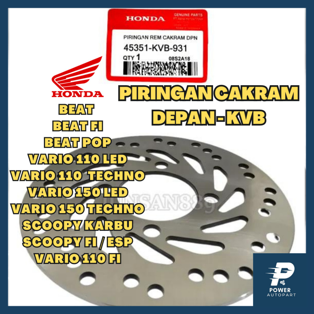 Piringan depan BEAT VARIO SPACY SCOOPY VARIO 125 LED VARIO 150 LED NEW DISC FI ESP CAKRAM DISC ORI A