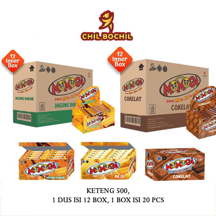 

1 DUS MOMOGI ECER RP 500 ISI (12 BOX X 20 BUNGKUS X 5 GRAM ) JAGUNG BAKAR, COKELAT, KEJU - WAFER MOMOGI ECER RP.500 ALL VARIAN