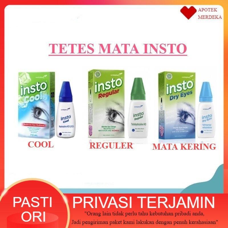 Insto Tetes Mata 7 mL | Insto Cool | Insto Mata Kering | Tetes Mata Insto Insto Reguler Eye Drops In