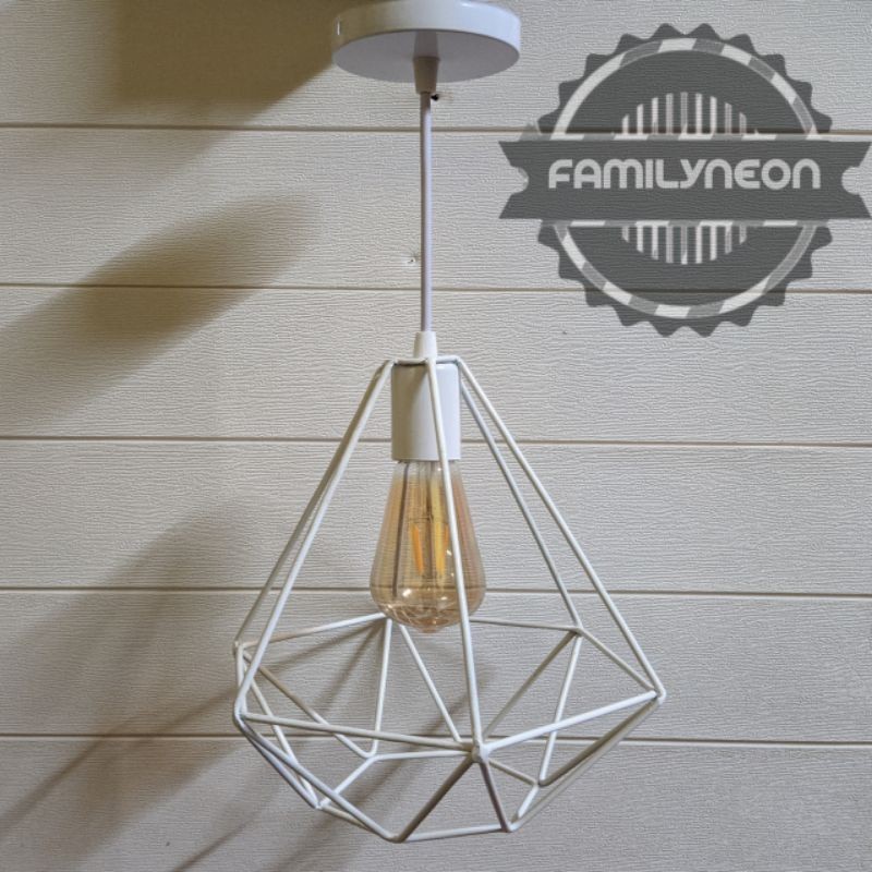[COD] KAP LAMPU GANTUNG DIAMOND  MINIMALIS VINTAGE BESI Kap Lampu Gantung Vintage Hias Minimalis Mod