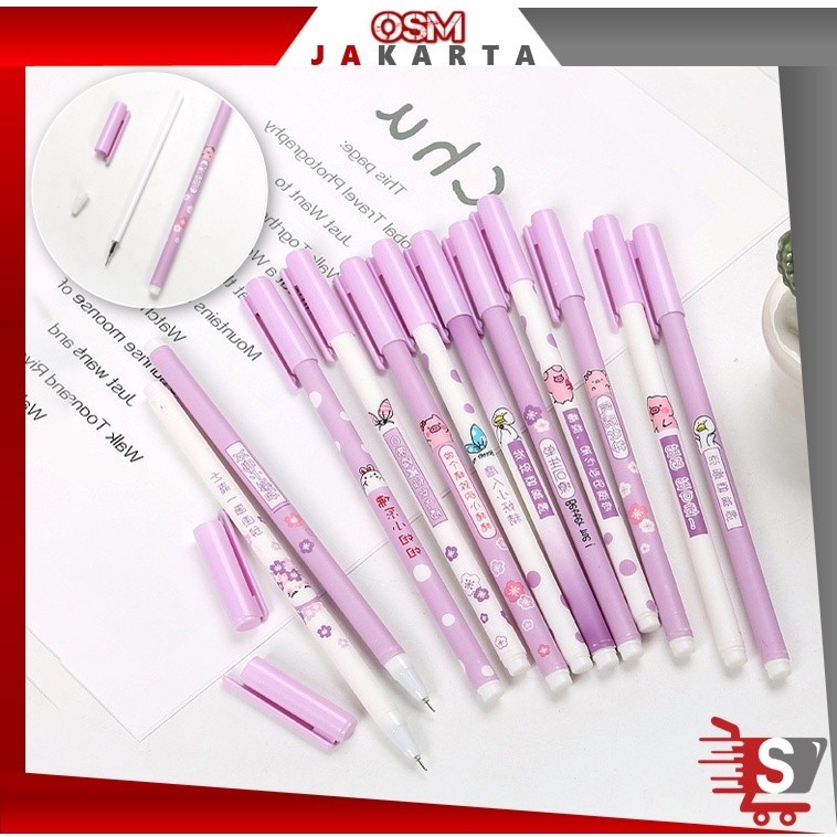 

OSM JKT S5717 Pulpen Gel Motif Cartoon Ungu Space Girl / Pulpen Korea Pelajar & Kantor / Pulpen Aesthetic / Pena Gel Lucu Import