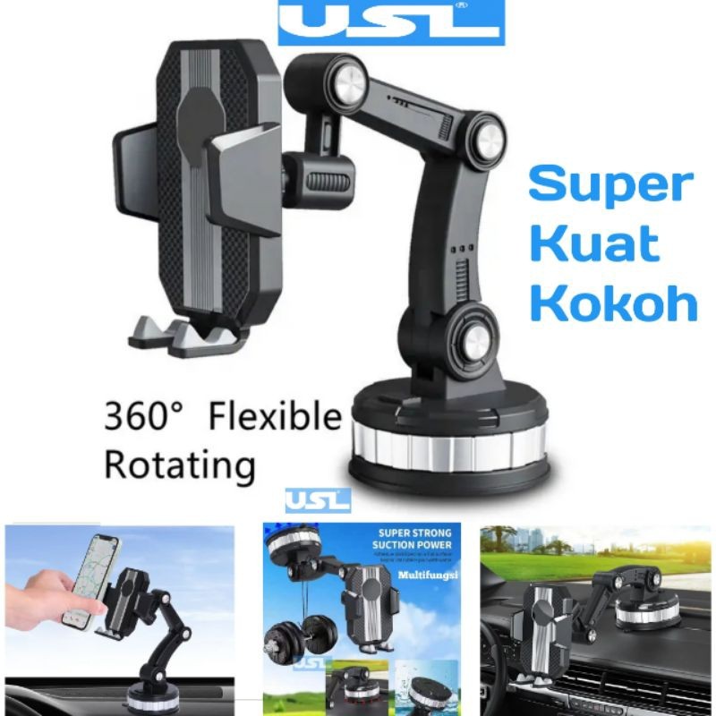 AS45RT HD61 Holder Hp Mobil dashboard car phone stand hp mobil multifungsi universal 360° rotation S
