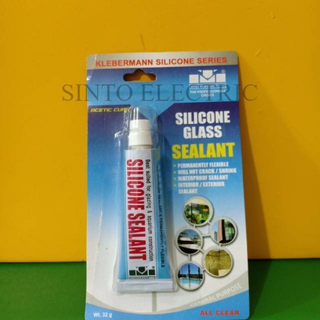 

Lem Silikon Kaca Silicone Glass Sealent Bening Klebermann