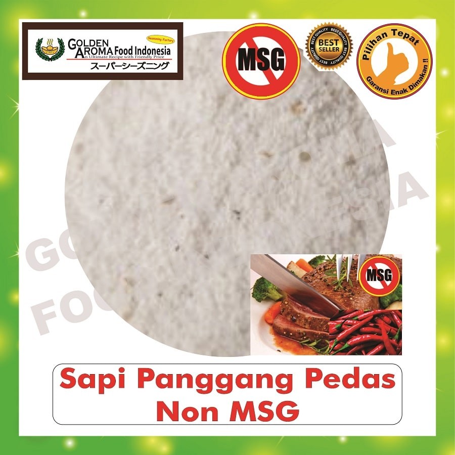 

Bubuk Tabur sapi panggang Pedas Non MSG 1Kg Bumbu Serbaguna Spicy Roasted Beef Seasoning Powder