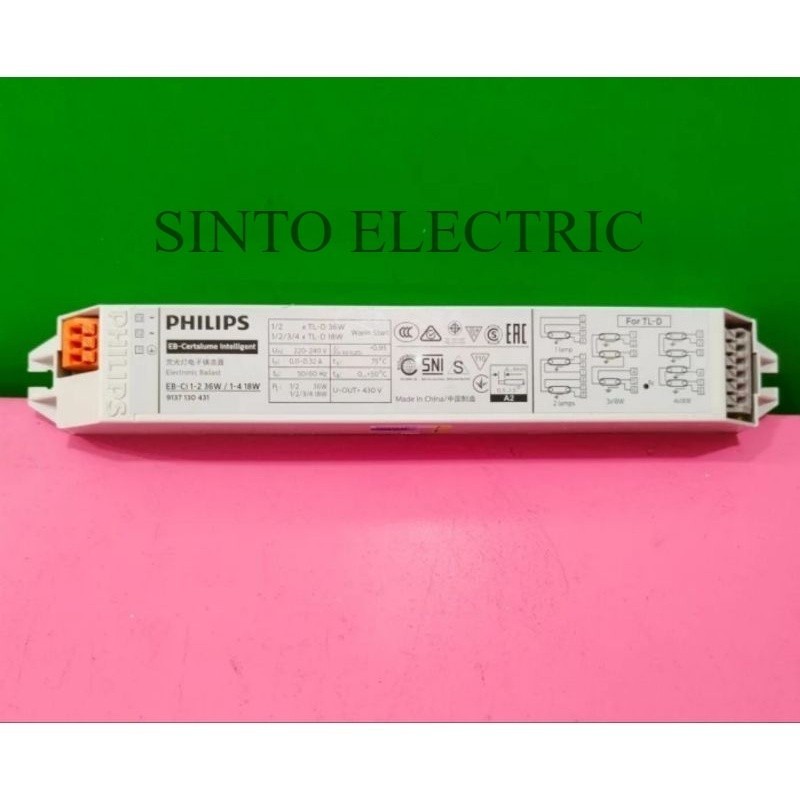PHILIPS ballast elektronic 2x36w philips eb-ci 1-2 x 36w