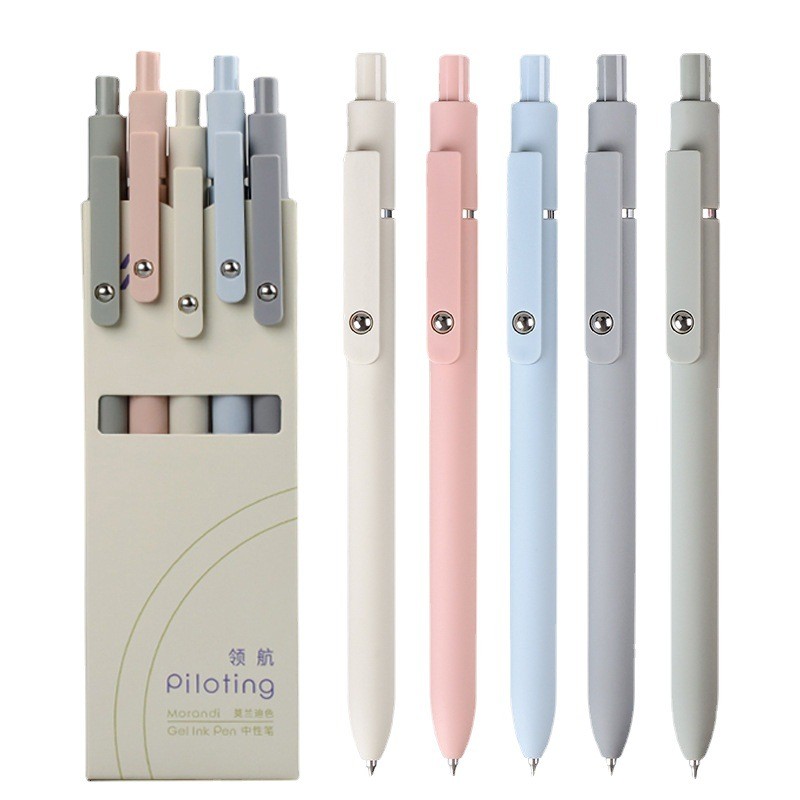 

10/6/5/1PC Zennyth Morandi Box Vintage Press Neutral Pen 0.5MM Nib Sign Pens Student Examination School Office Pen Stationery