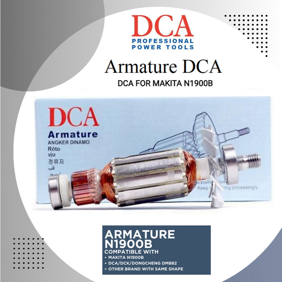 HT57UJ Armature N1900B DCA Angker Dinamo Mesin Planner Makita 1900 DCA Rotor Jantung Serut Kayu 1900